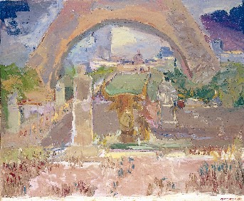 The Eiffel rainbow. Oil on canvas, 100 x 120 cm (39.4 x 47.2 inches). 1999