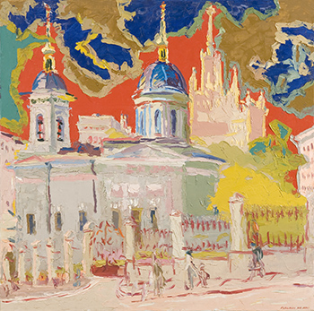 In the heart of Russia. Oil on canvas, H 100 x W 100 cm (H 39.4 x W 39.4 inches). 2002