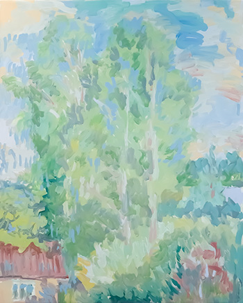 Light and air. Oil on canvas, H 100 x W 80 cm (H 39.4 x W 31.5 inches). 2022