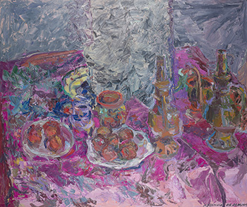 Still life. Oil on canvas. H 100 x W 120 cm (H 39.4 x W 47.2 inches). 2015