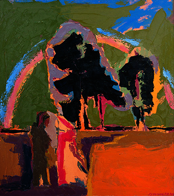 The farewell. Oil on canvas, H 100 x W 90 cm (H 39.4 x W 35.4 inches). 2002