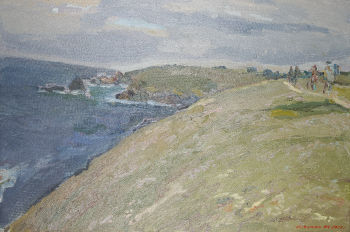 Goodbye sea! I will not forget your solemn beauty... (A. S. Pushkin). Belle-Île-en-Mer. Oil on canvas. H 60 x W 90 cm (H 23.6 x W 35.4 inches). 2023